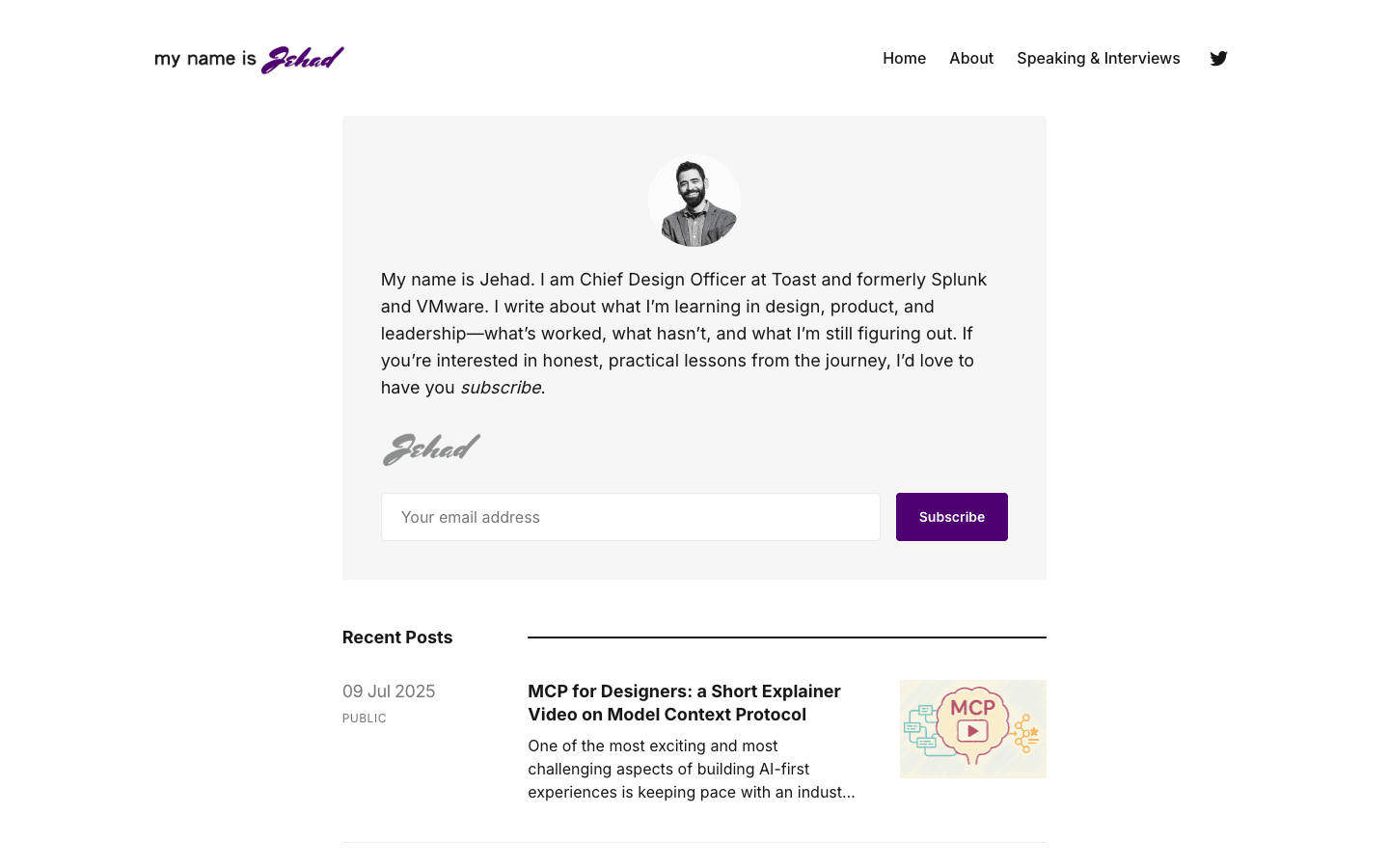 Screenshot of Jehad Affoneh's portfolio