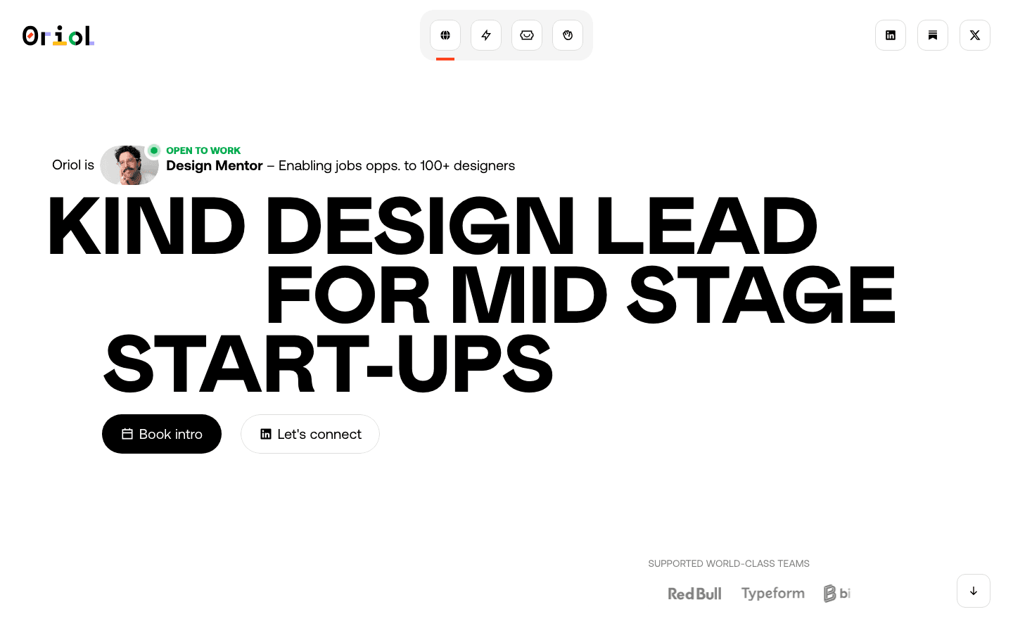 Screenshot of Oriol Bedia's portfolio
