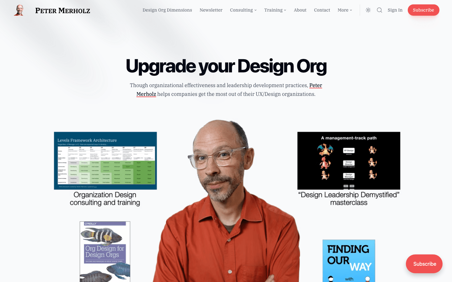 Screenshot of Peter Merholz's portfolio