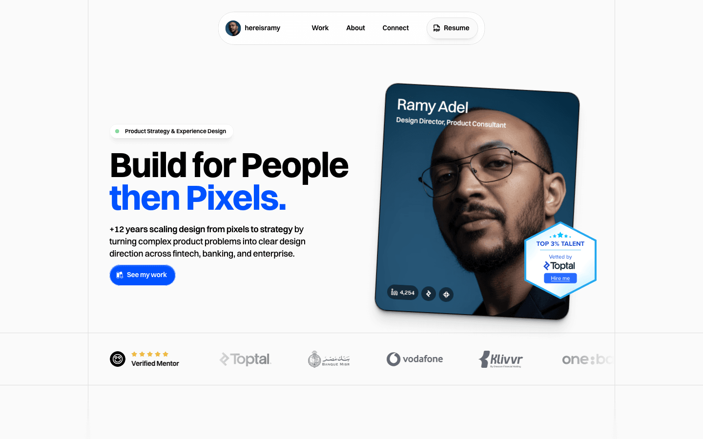 Screenshot of Ramy Adel's portfolio