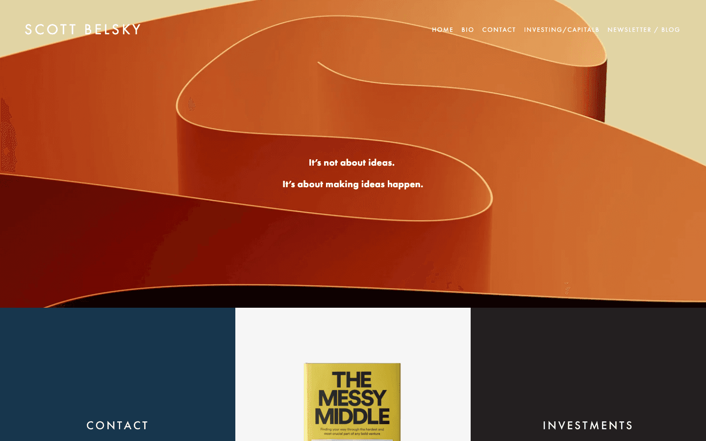 Screenshot of Scott Belsky's portfolio